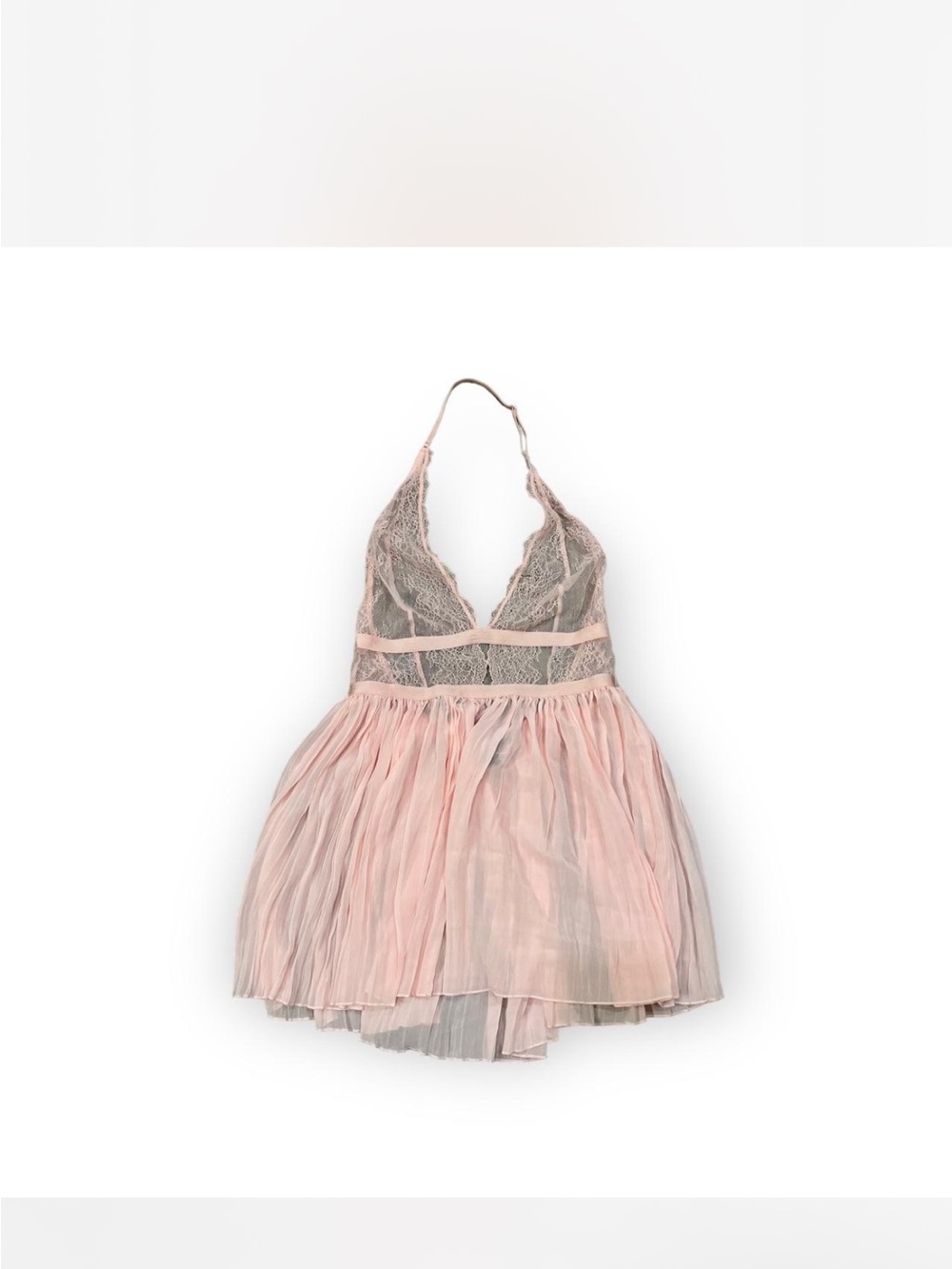 Victoria's Secret Pink Lace Halter Babydoll Chemise ballet